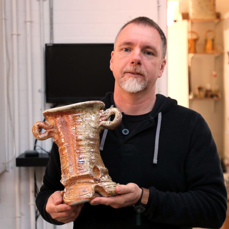 Large wood fired vase